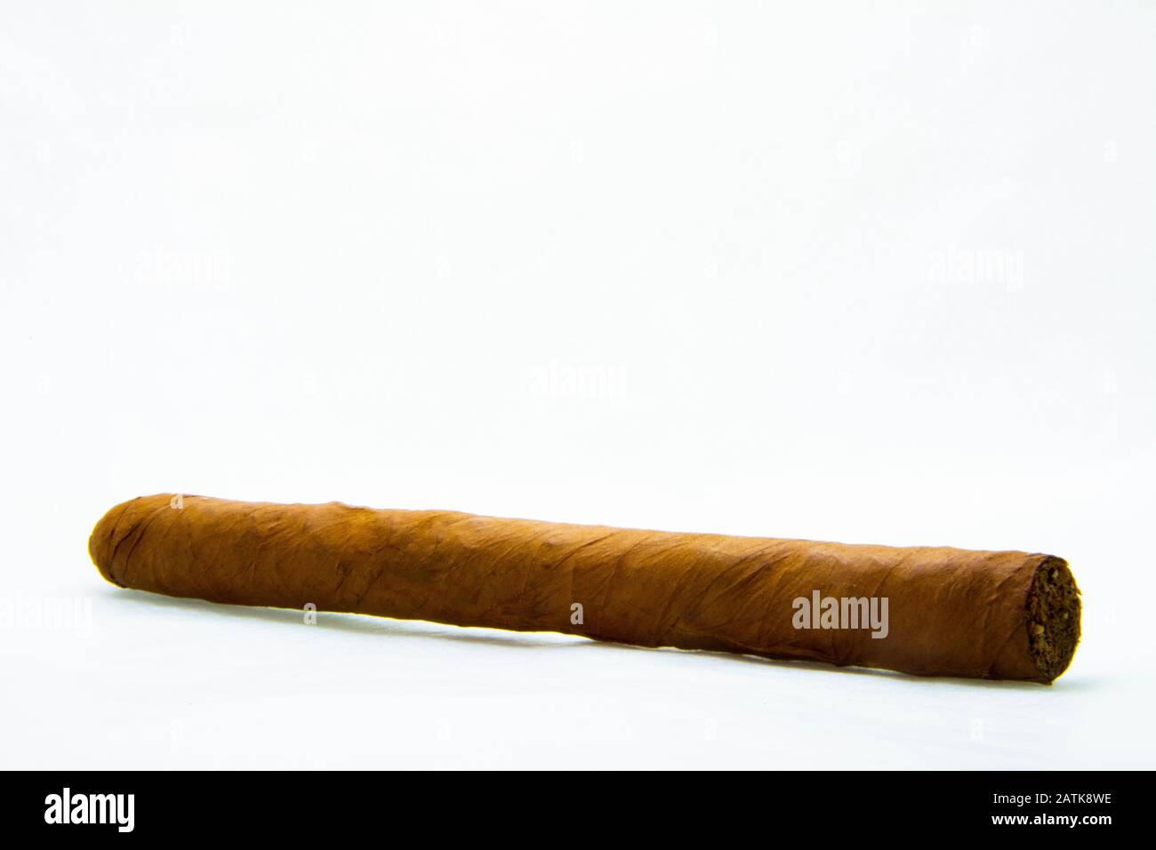 Cuban cigar on white isolated background Stock Photo