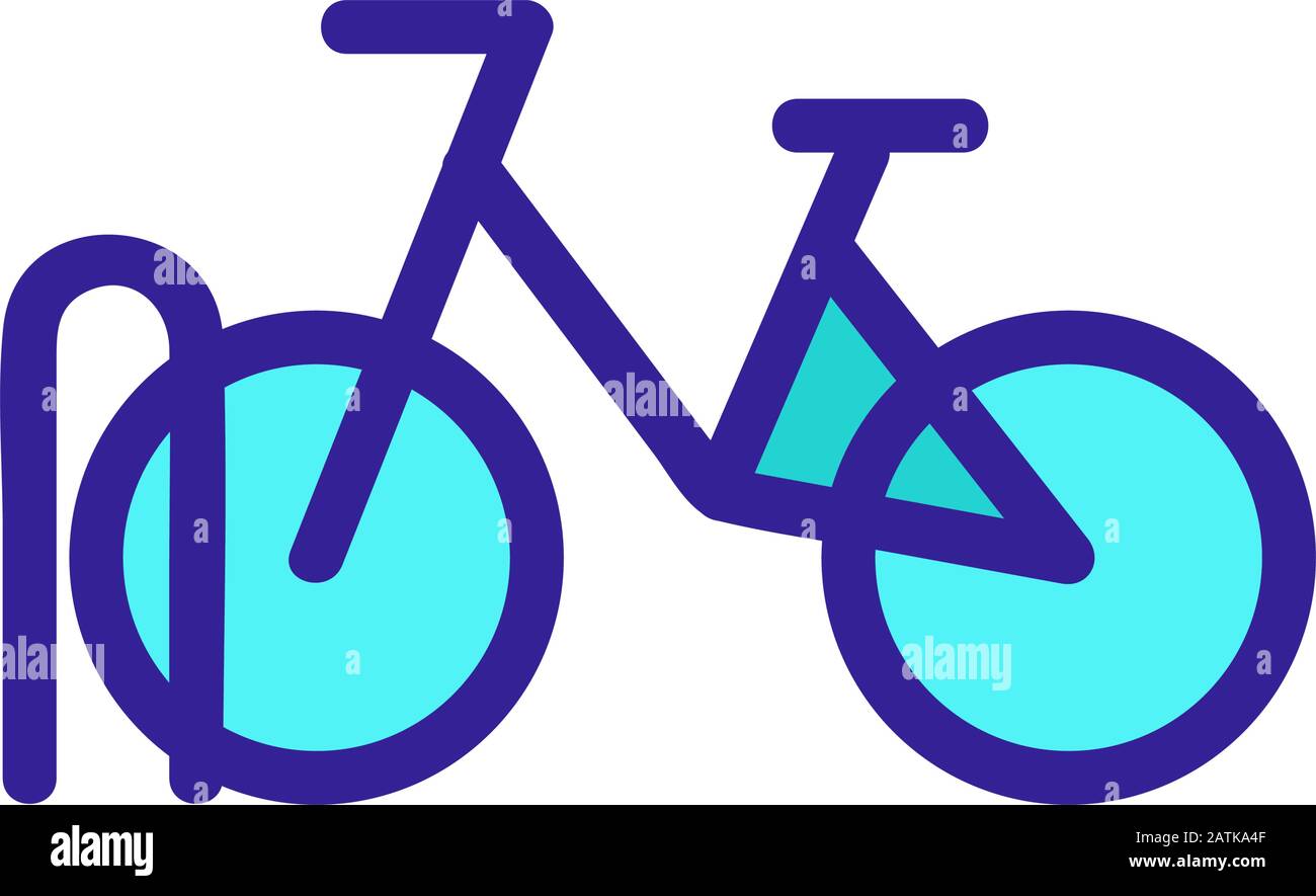Parking for the bike icon vector. Isolated contour symbol illustration Stock Vector