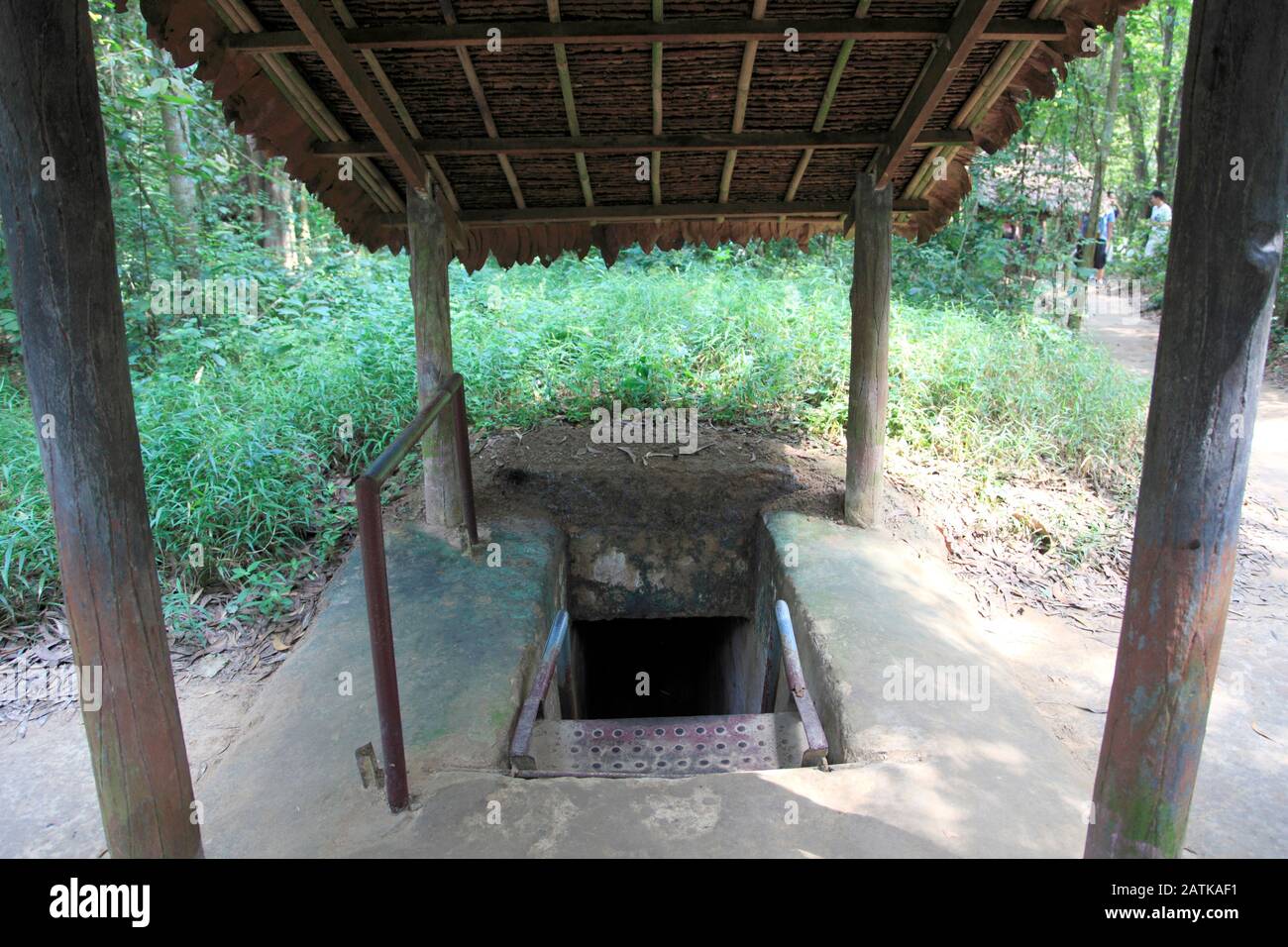 Cu Chi Tunnels, Ben Dinh, near Ho Chi Minh City, Saigon, Vietnam, Southeast Asia, Asia Stock Photo