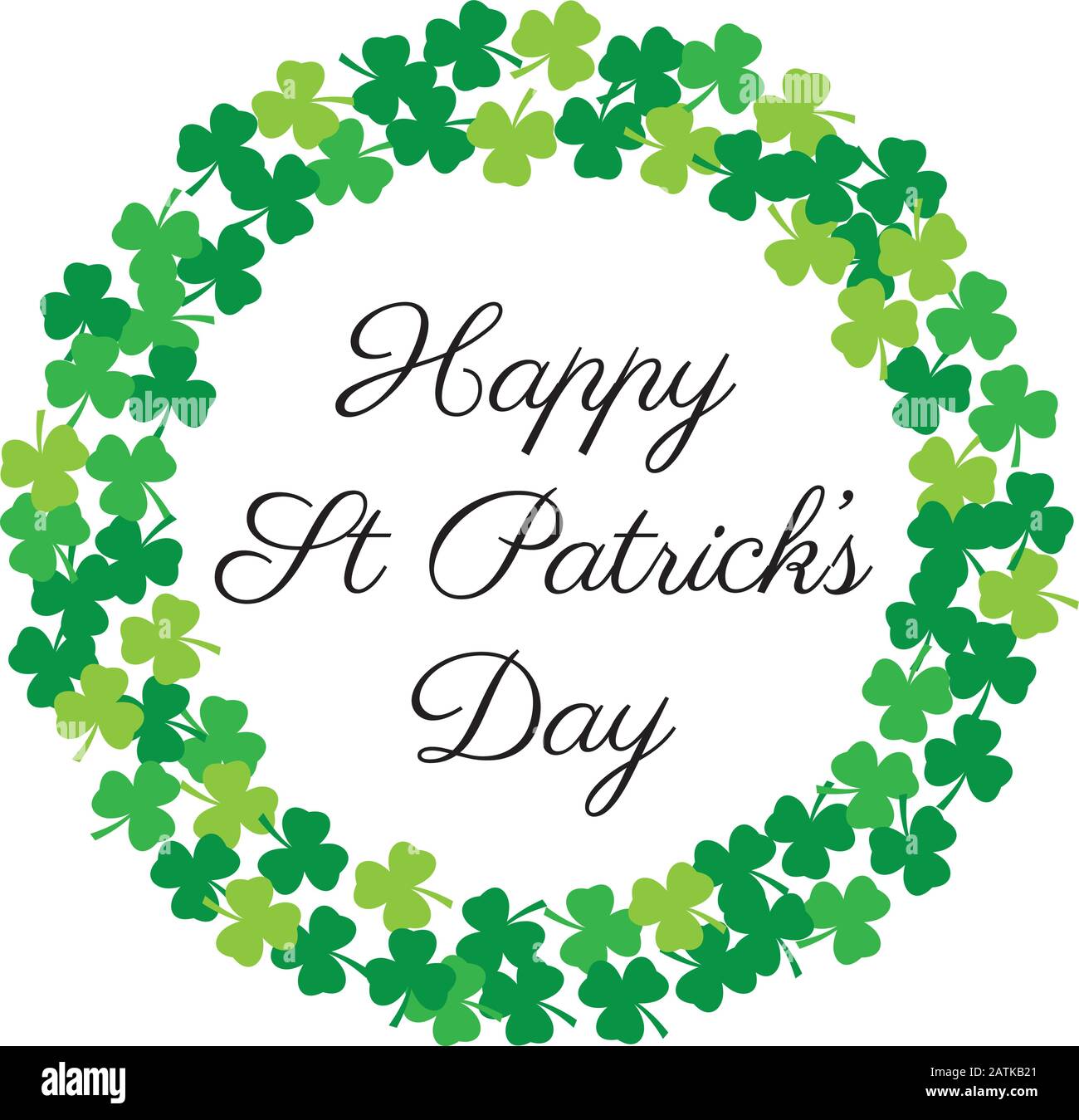 Vector Illustration Of St Patrick S Day Background With Shamrock Frame Happy St Patrick S Day Stock Vector Image Art Alamy