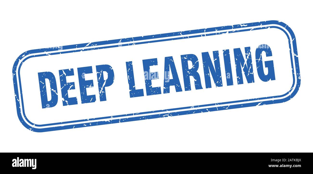 deep learning stamp. deep learning square grunge blue sign. deep ...