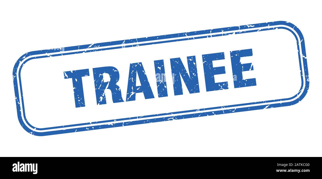 trainee stamp. trainee square grunge blue sign. trainee tag Stock Vector