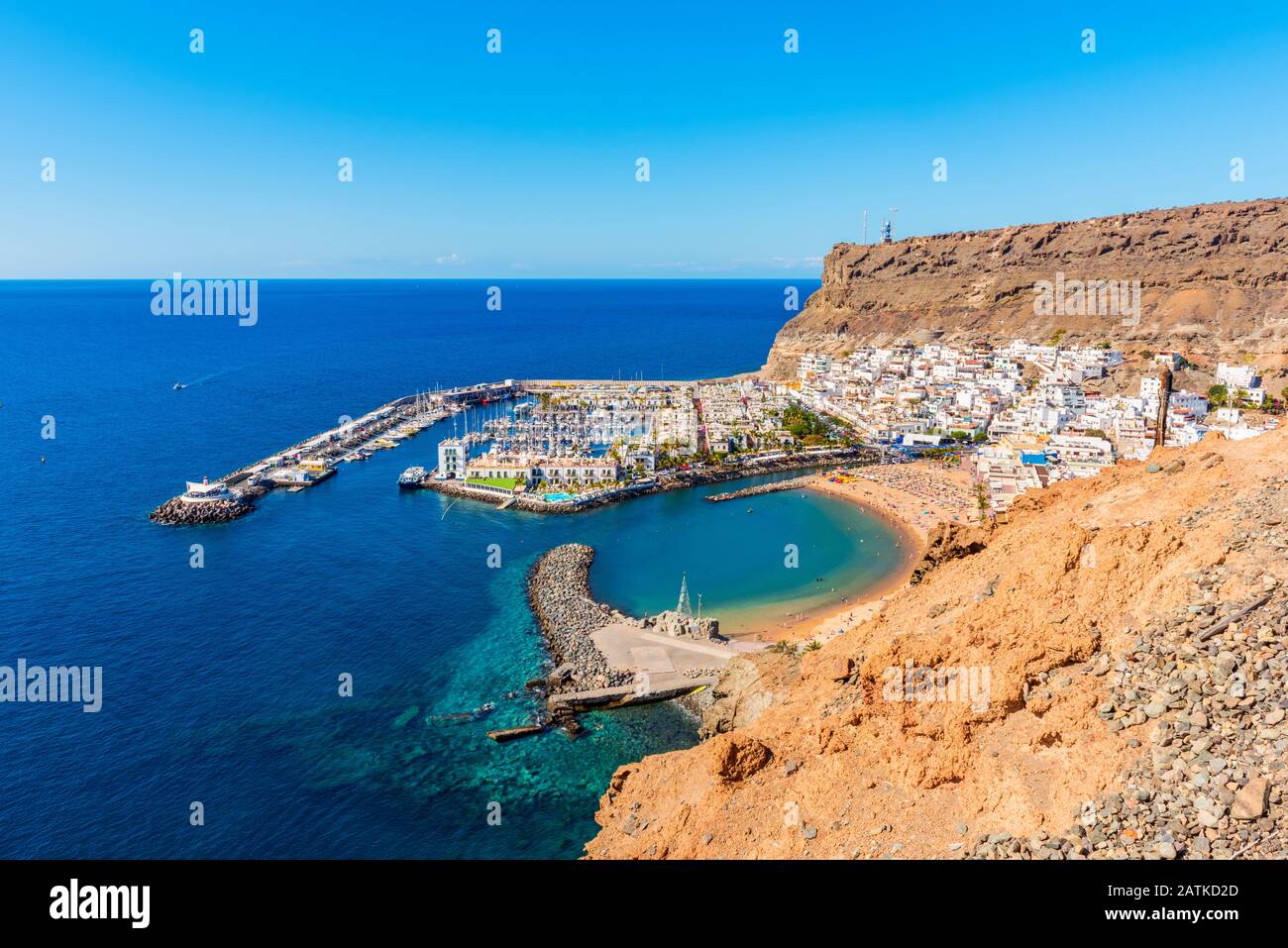 Coastal village of Puerto de Mogán Gran Canaria Spain Stock Photo