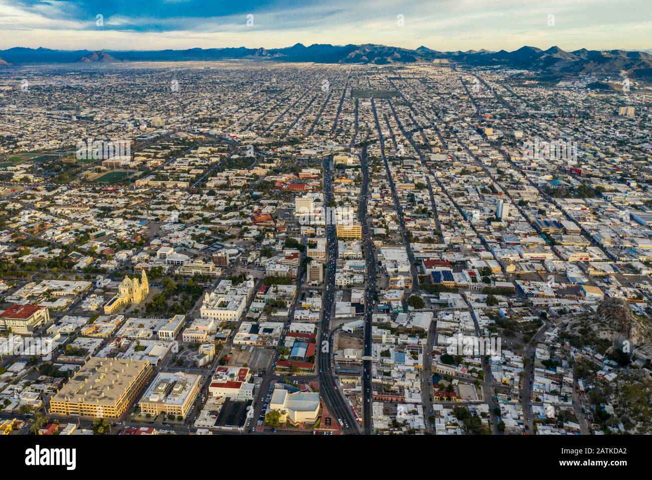 Aerial view of Hermosillo, Sonora. City, city landscape. vista aerea de 