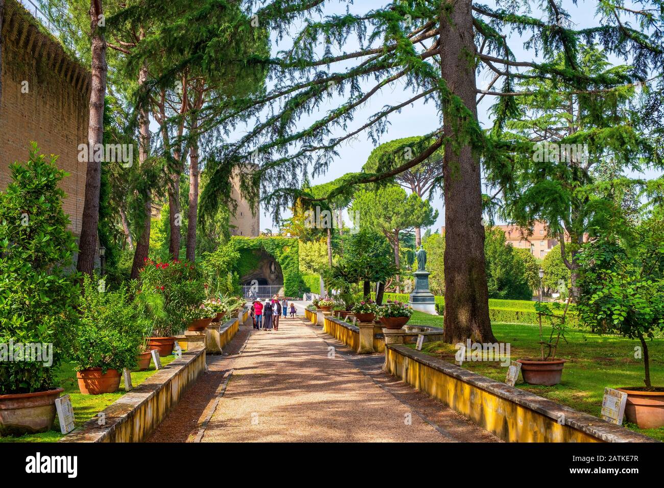 Rome Vatican City Italy 2019 06 15 Botanical Garden Section