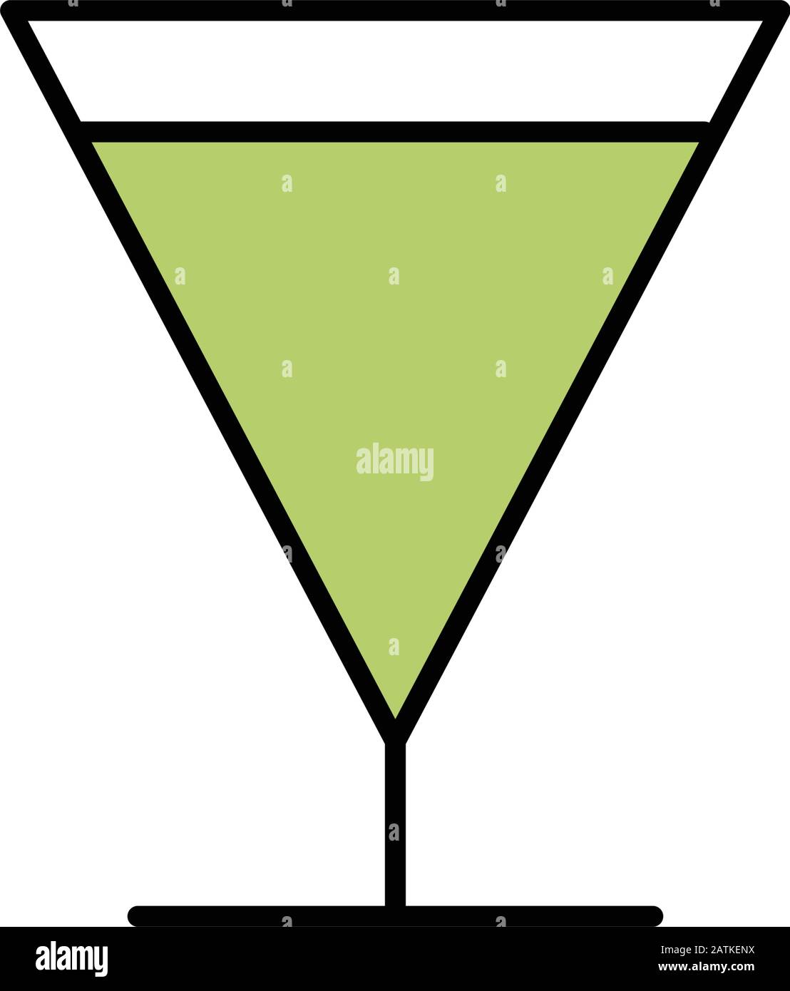 wine glass icon line design template Stock Vector