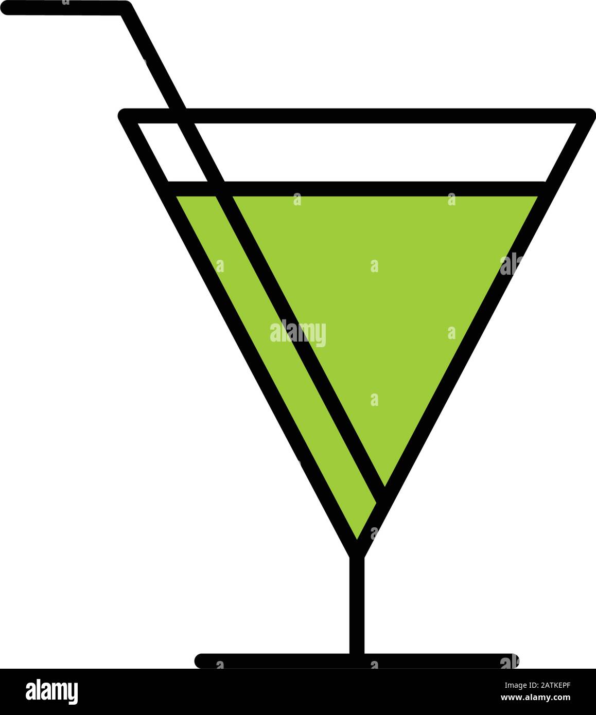 wine glass icon line design template Stock Vector