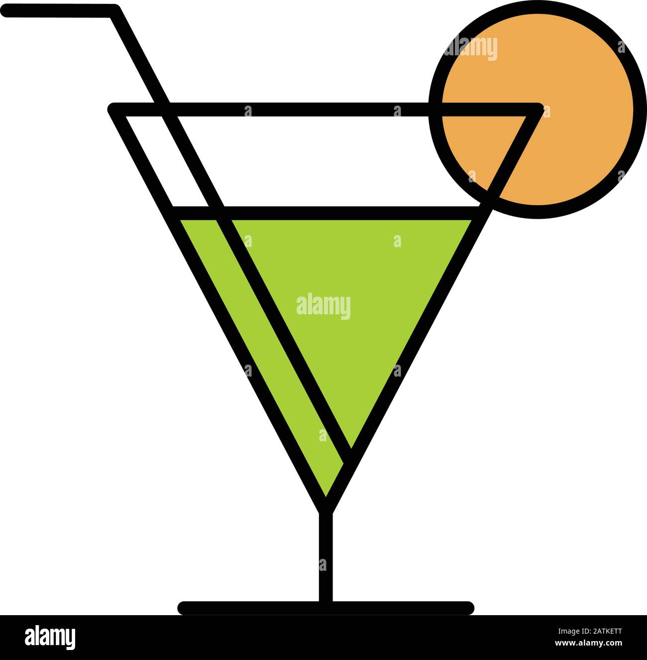 wine glass icon line design template Stock Vector
