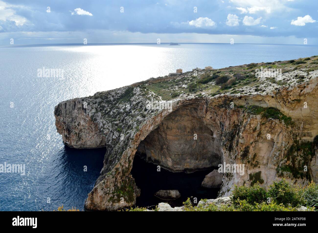 A Spectacular Limestone Sea Cave The Blue Grotto On The Mediterranean