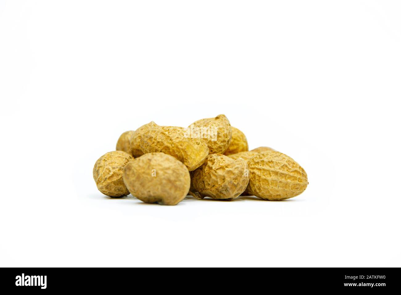 Peanuts isolated on white background Stock Photo