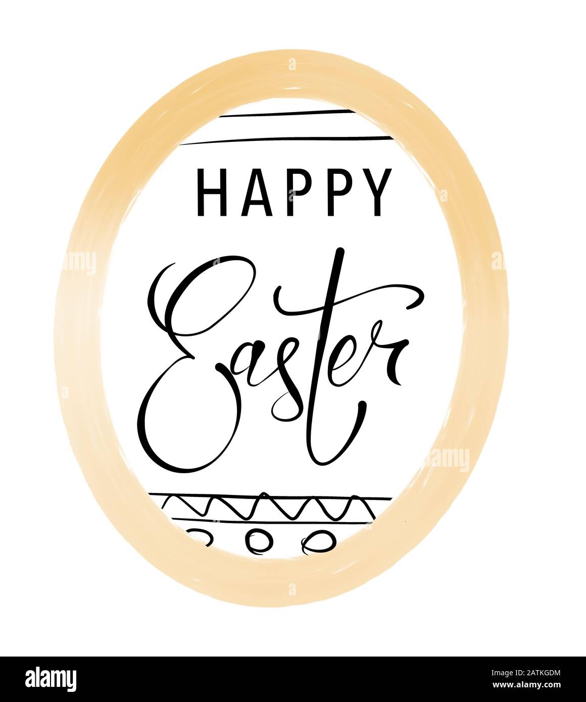 Easter banner vector template. Golden frame png. Easter eggs png. Easter  card, web banner. Stock Vector