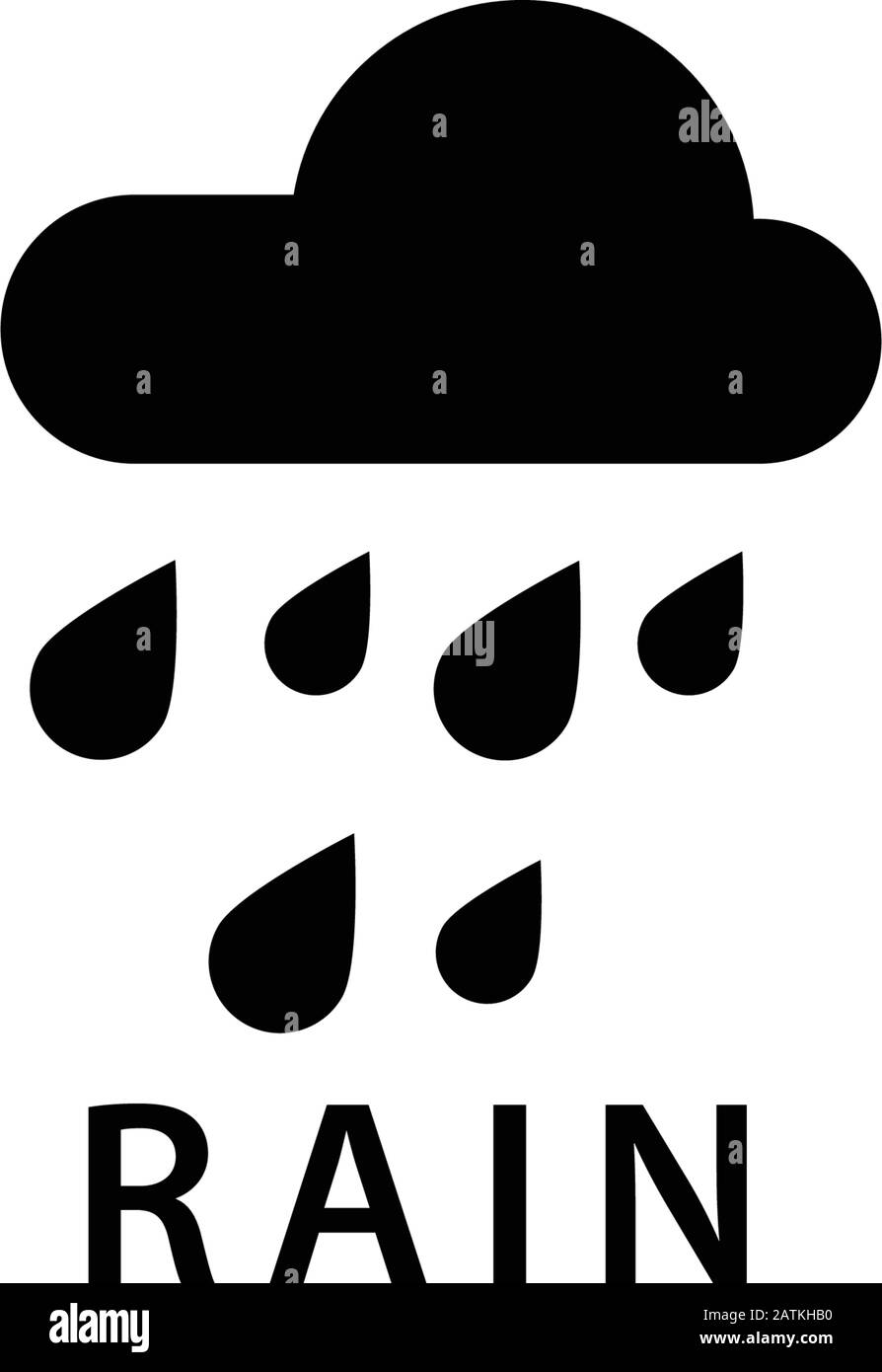 cloud and rain icon, illustration design template Stock Vector Image ...
