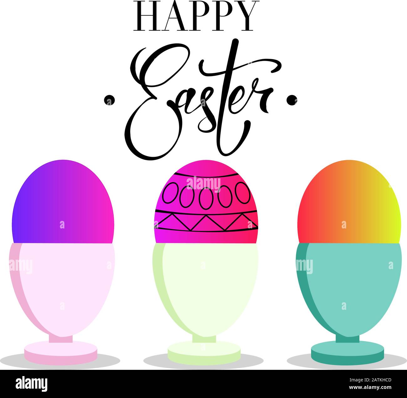Vector illustrating cute Easter holiday images Stock Vector