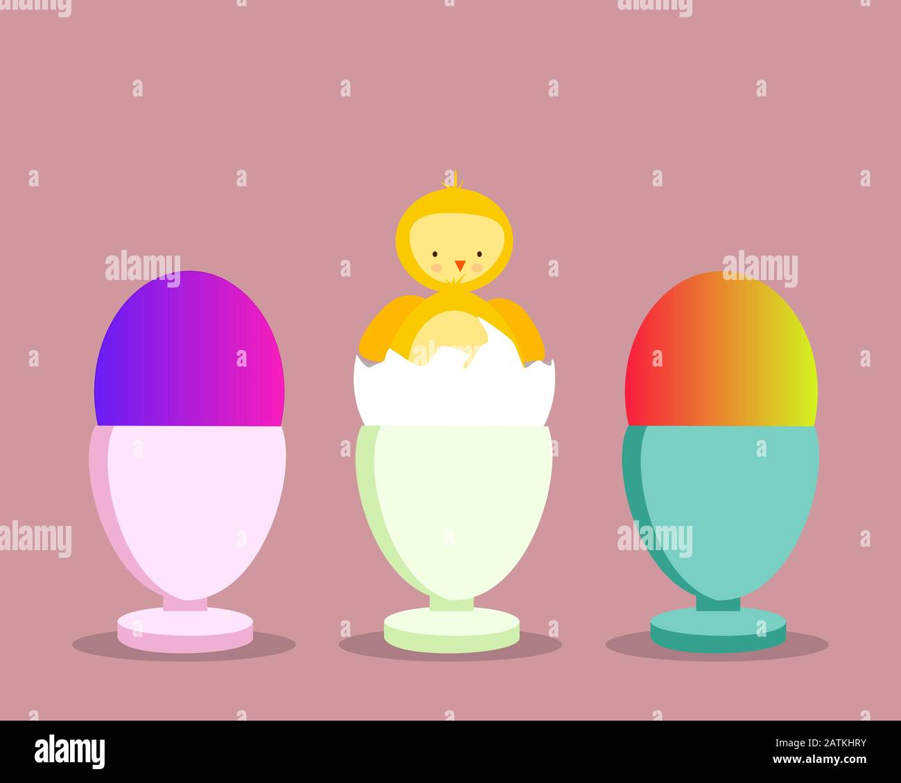 Vector illustrating cute Easter holiday images Stock Vector