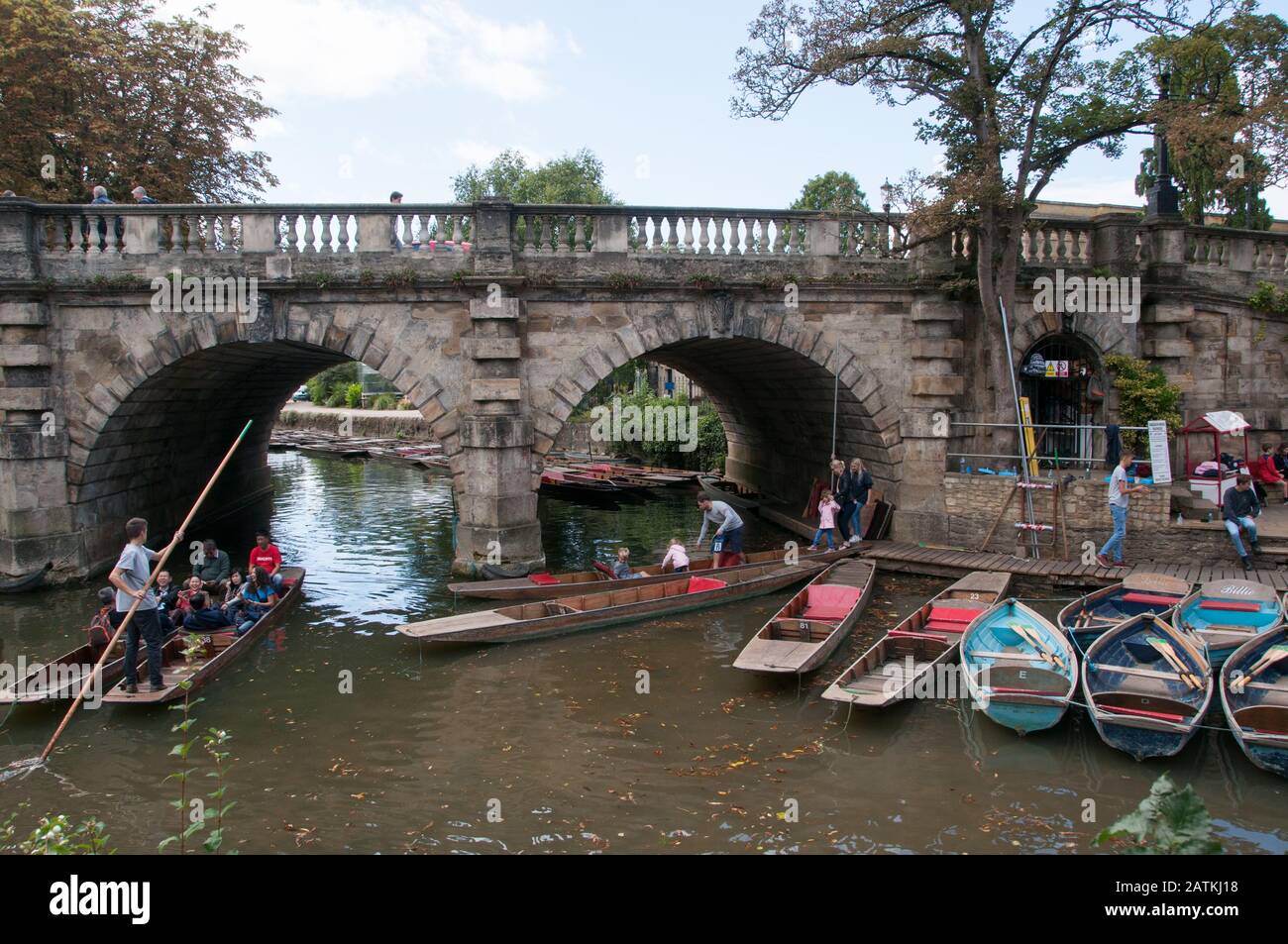 Punting on the river Cherwell, Oxford, United Kingdom Stock Photo