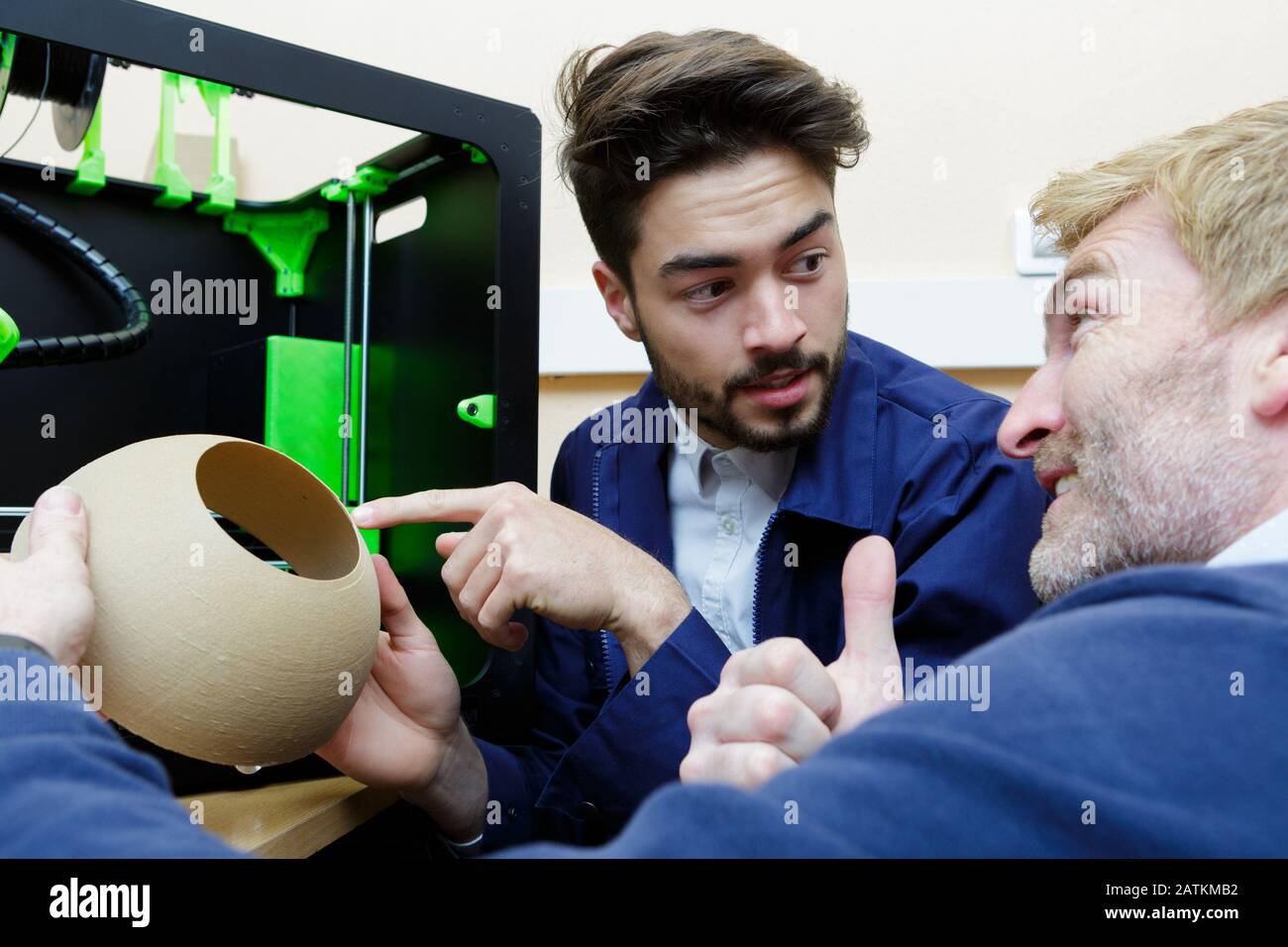 talented engineer in a modern laboratory using a 3d printer Stock Photo