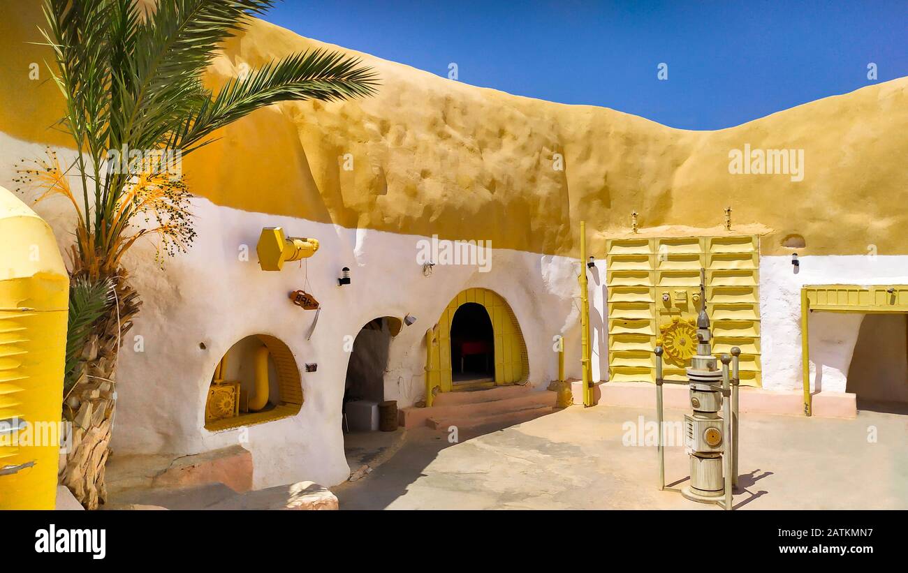 Matmata,Tunisia - June 28, 2019. Scenery for the film "Star Wars Stock