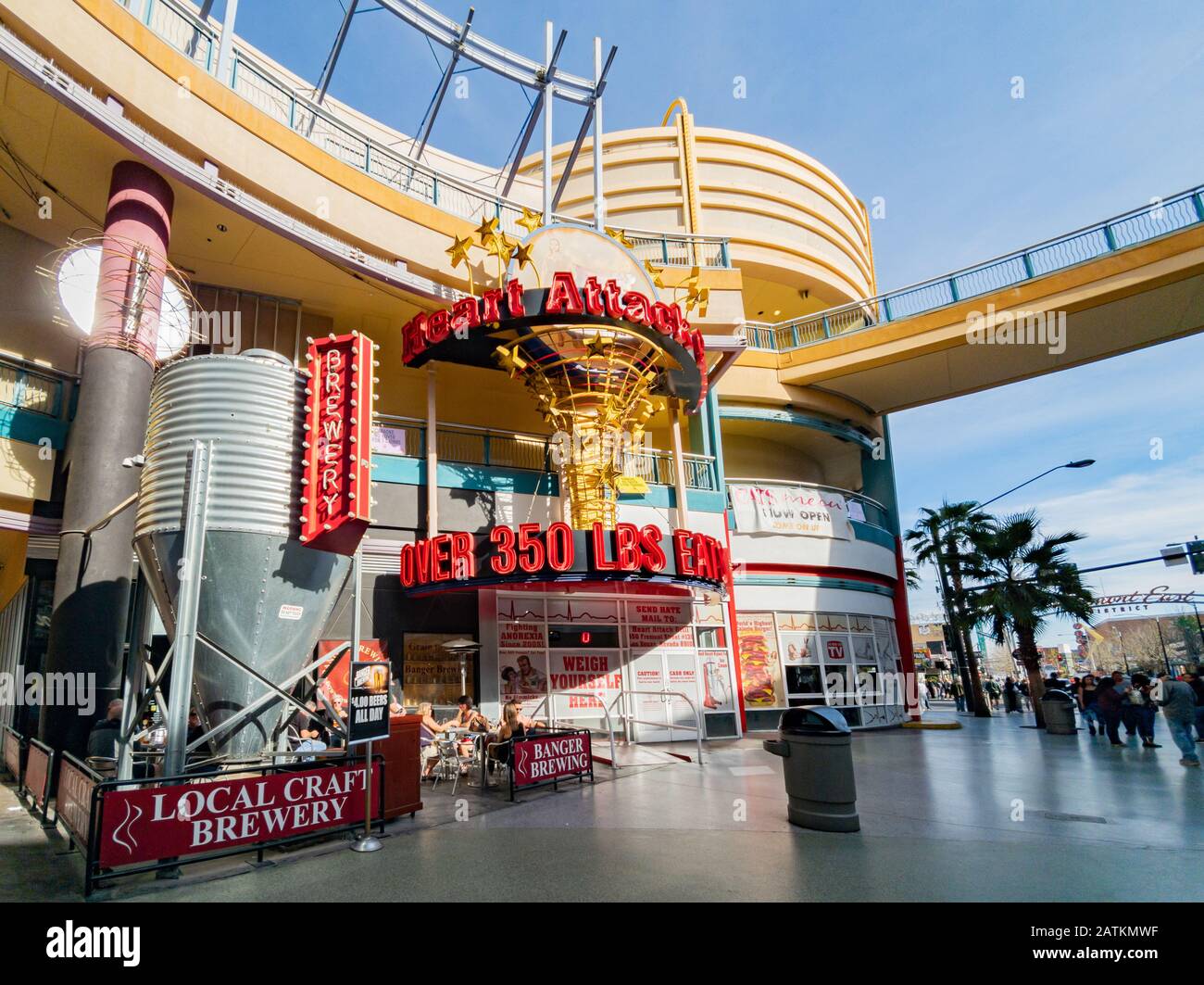 Las Vegas, Jan 25 Afternoon view of the famous Fremont Street on JAN