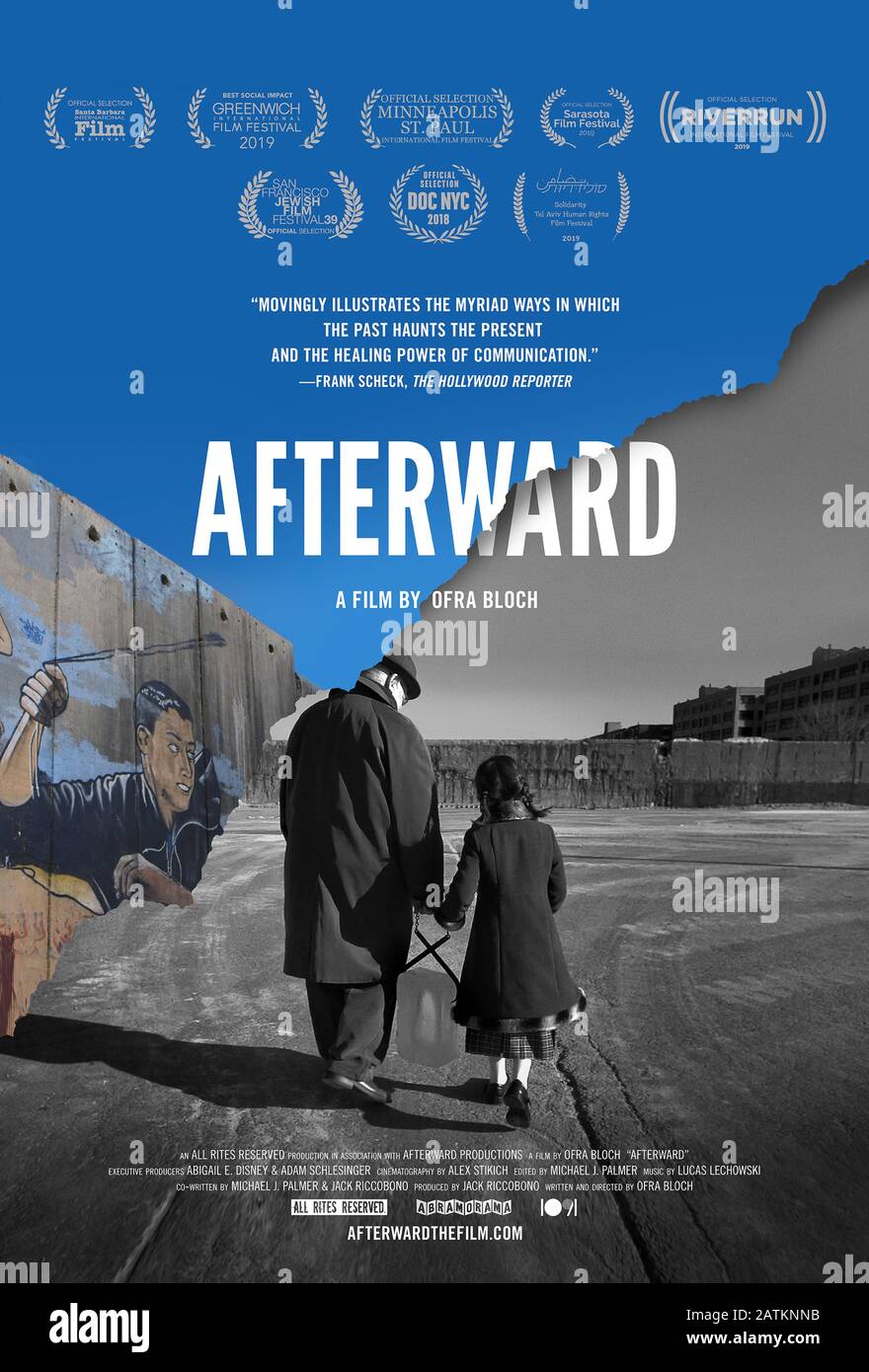 Afterward (2018) directed by Ofra Bloch and starring . A trama expert takes a look at the Israel-Palestine conflict and the Holocaust and the continuing narrative that has caused so much trauma to all sides. Stock Photo