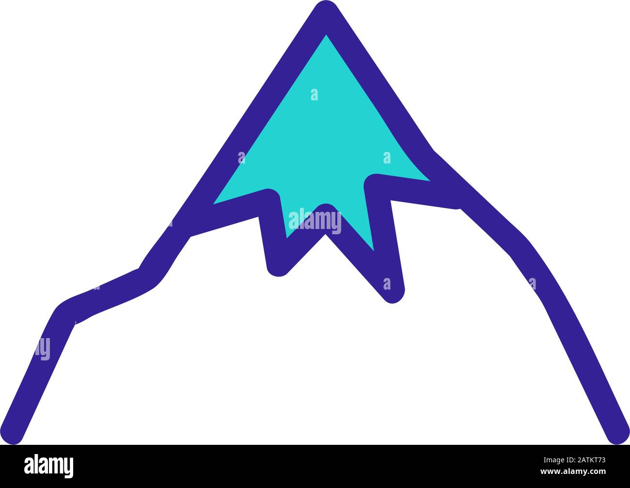 Mountain icon vector. Isolated contour symbol illustration Stock Vector ...