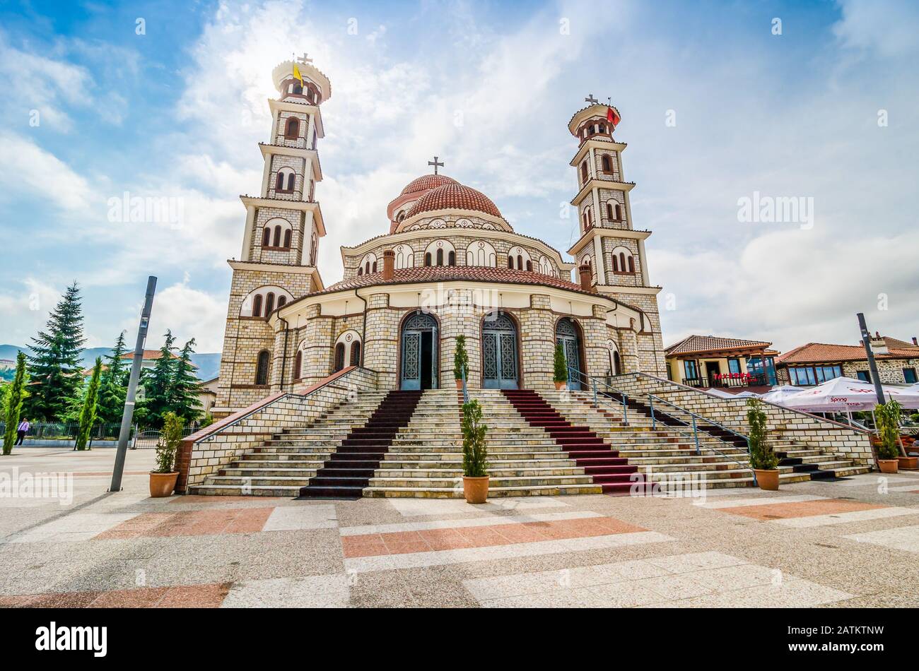 Korce, Albania - August 07, 2014. Resurrection Of Christ Orthodox ...