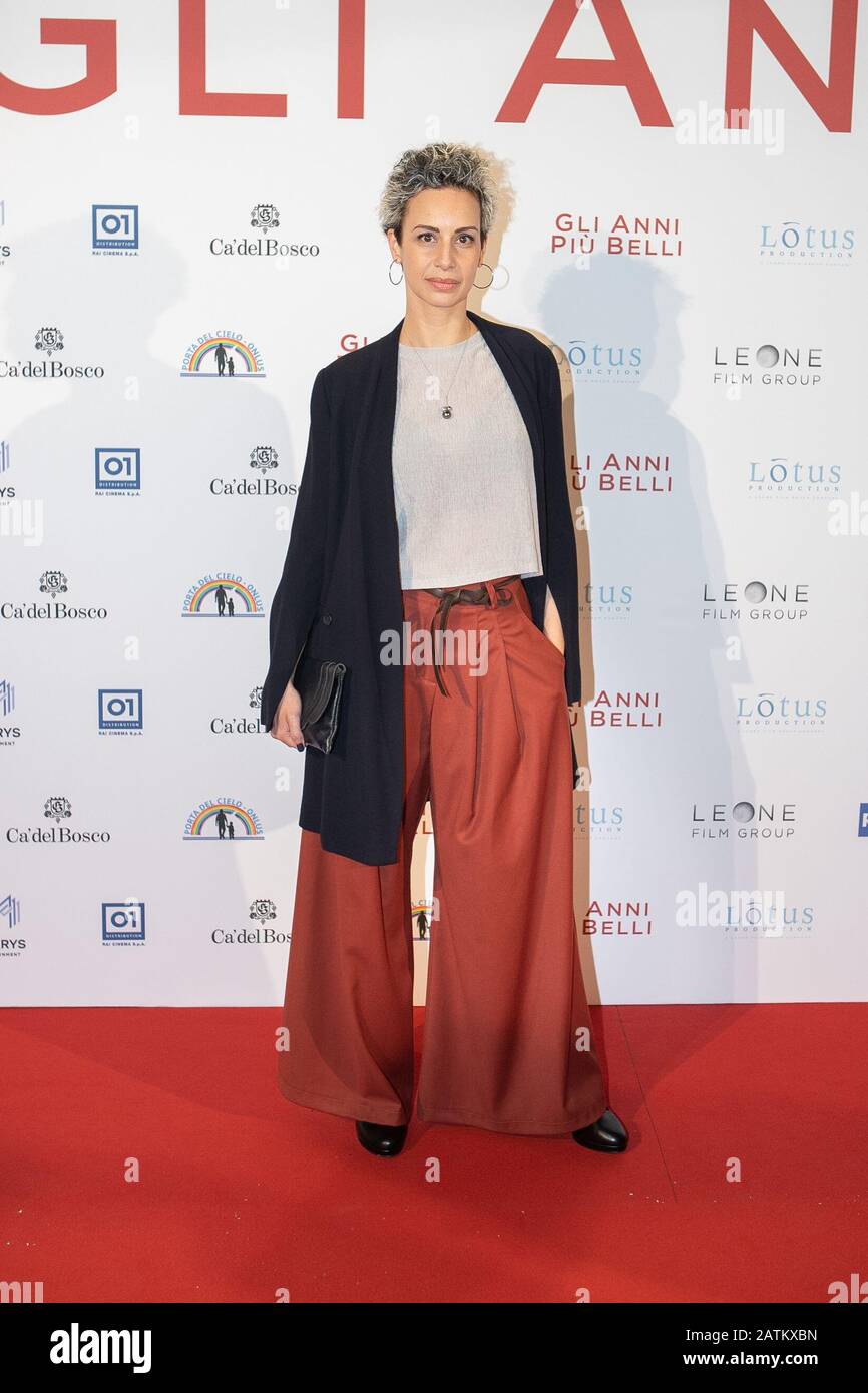 Rome, Italy, italy. 3rd Feb, 2020. Rome, Auditorium Della Conciliazione.PremiÃ¨re of the movie 'Gli anni piÃ¹ belli''.In the picture: Azzurra Rocchi Credit: Lucia Casone/ZUMA Wire/Alamy Live News Stock Photo