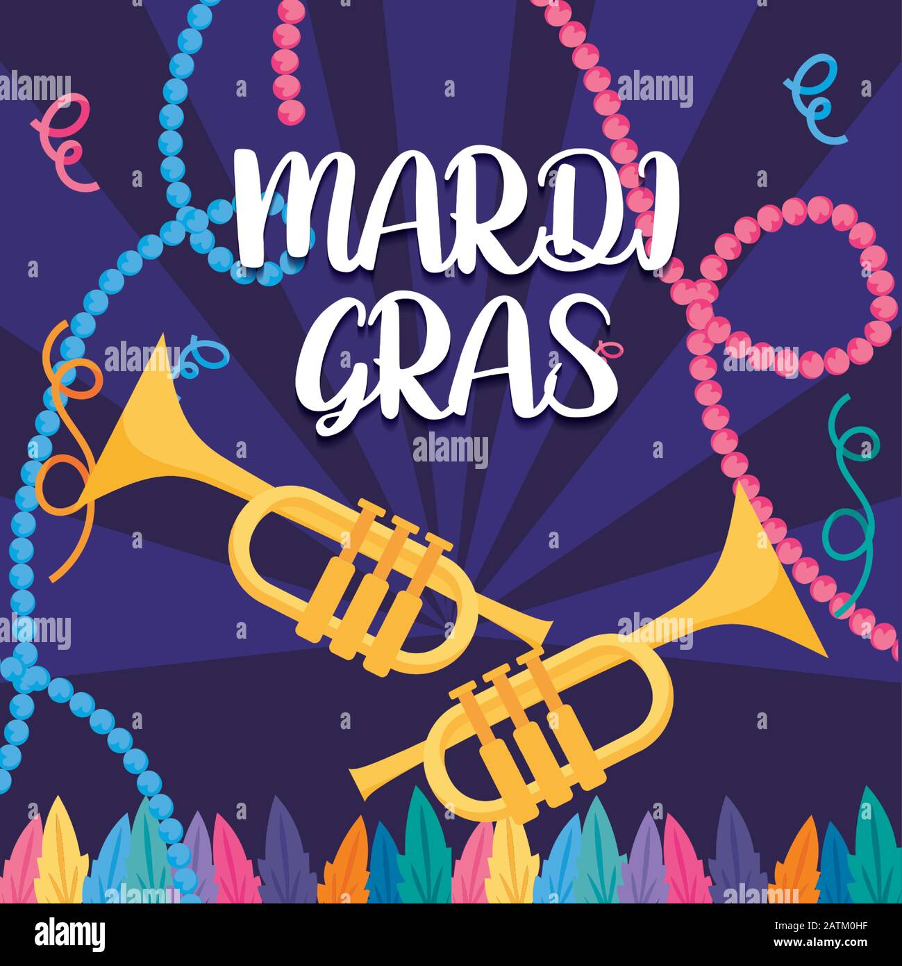 mardi gras trumpet