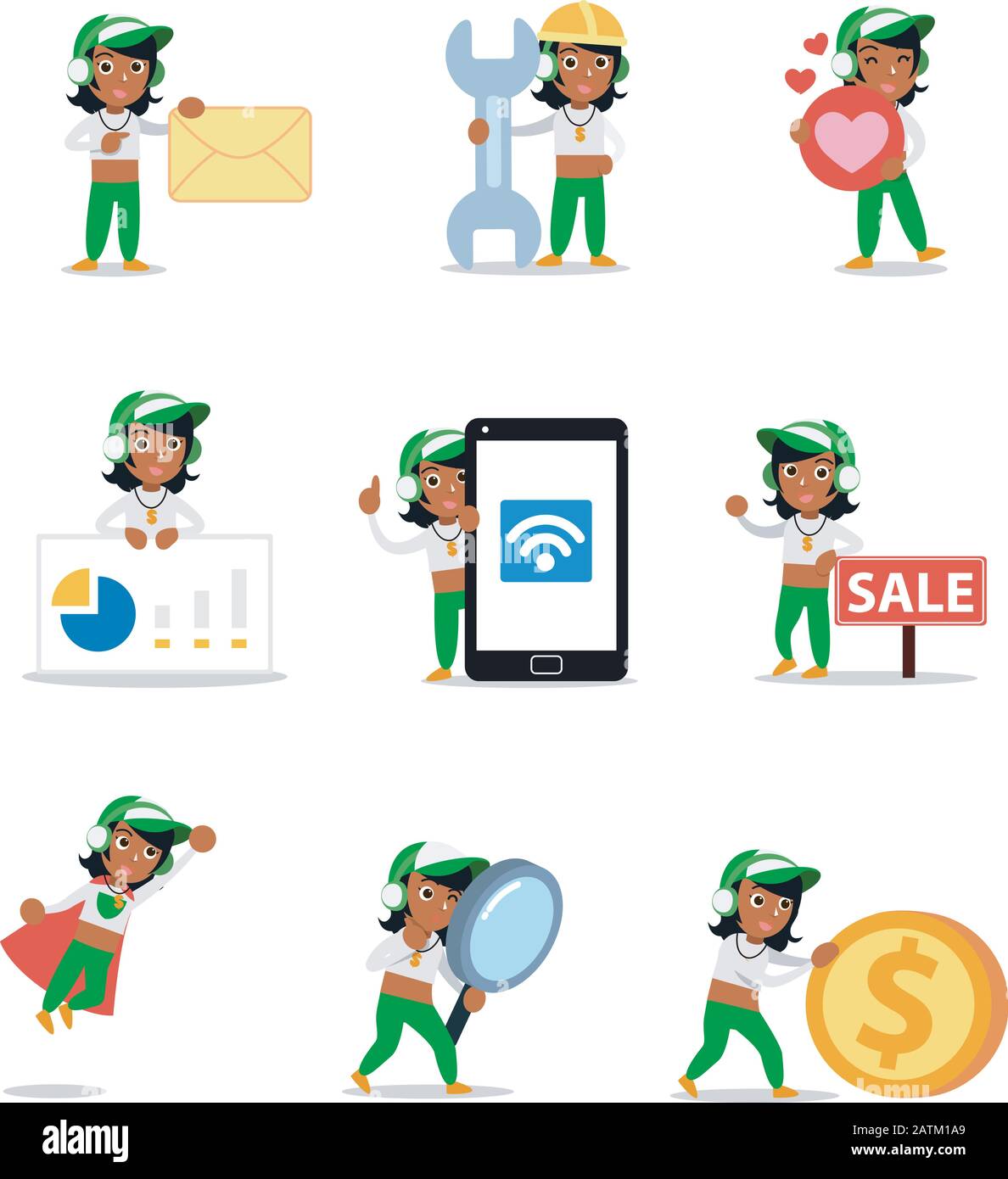 Female rappers Stock Vector Images - Alamy