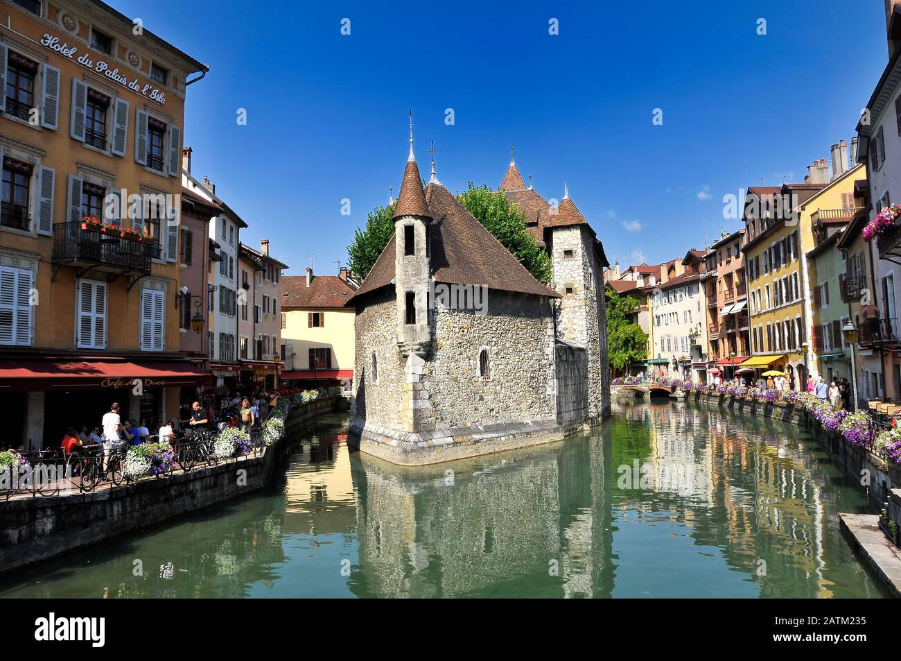 View over Annecy old quarter Stock Photo