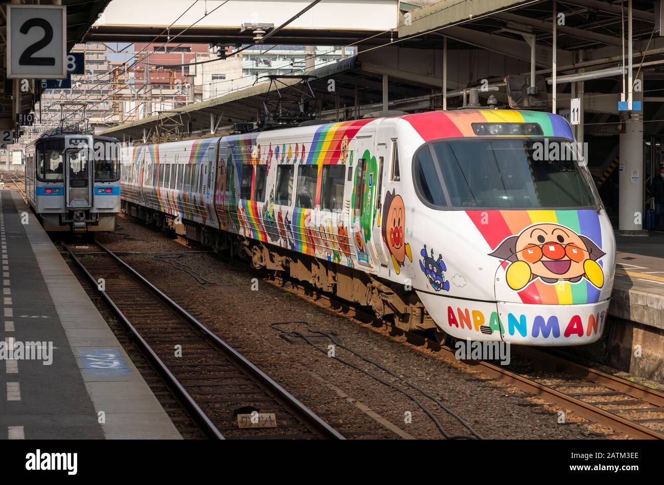 A Shikoku Railway Company (JR Shikoku) 8000 series Anpanman train