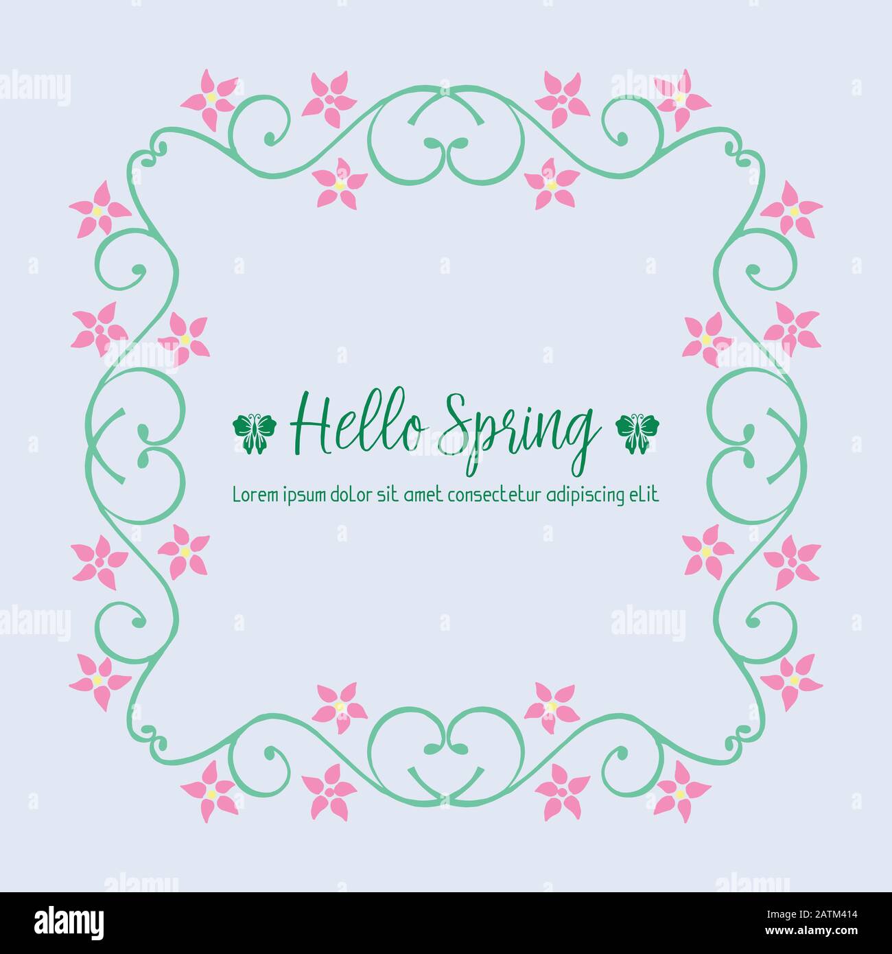 Poster wallpapers design for happy spring, with antique leaf and flower