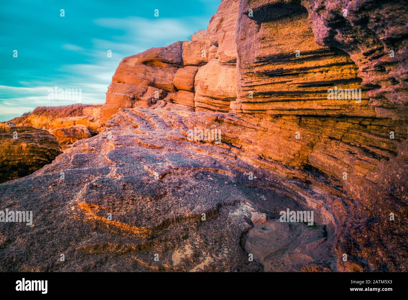 Underneath Red Rocks Red orange rocks hi-res stock photography and images - Alamy