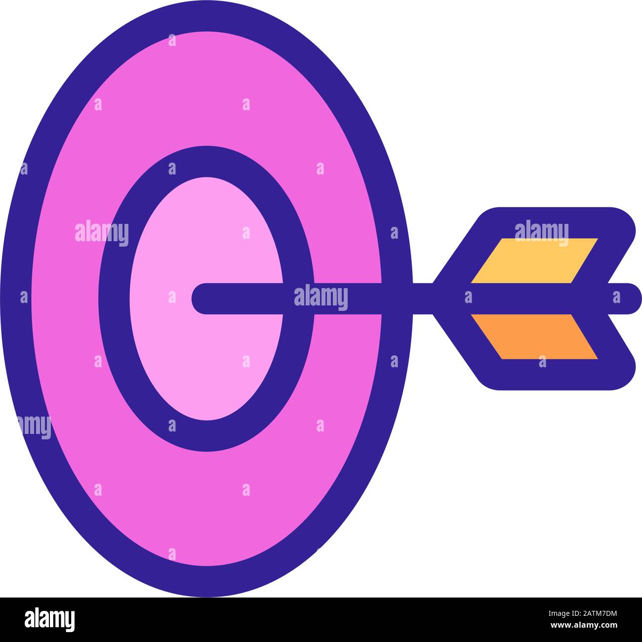 Target icon vector. Isolated contour symbol illustration Stock Vector ...
