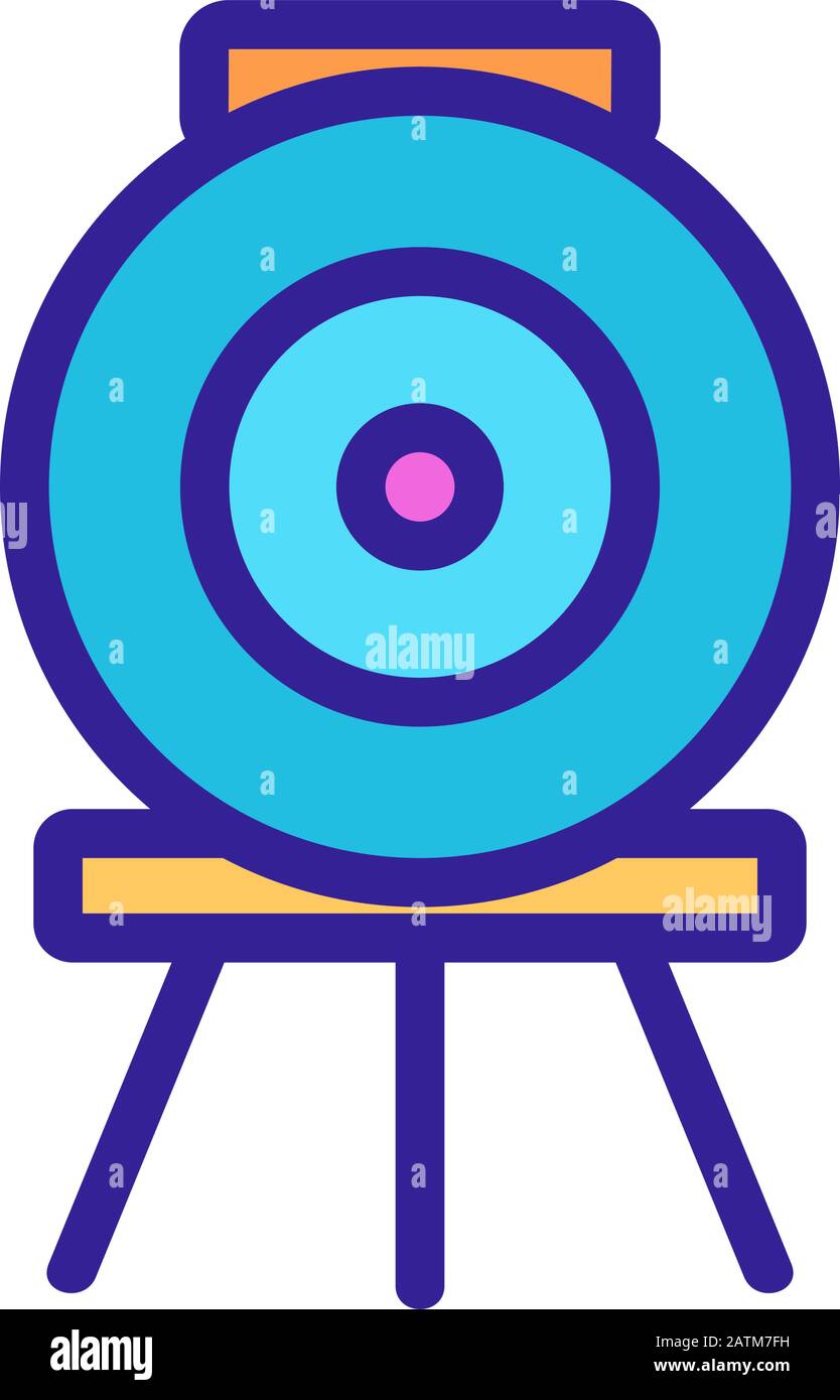 Target icon vector. Isolated contour symbol illustration Stock Vector ...