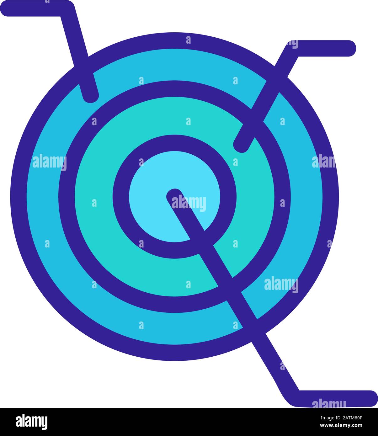 target icon vector. Isolated contour symbol illustration Stock Vector ...
