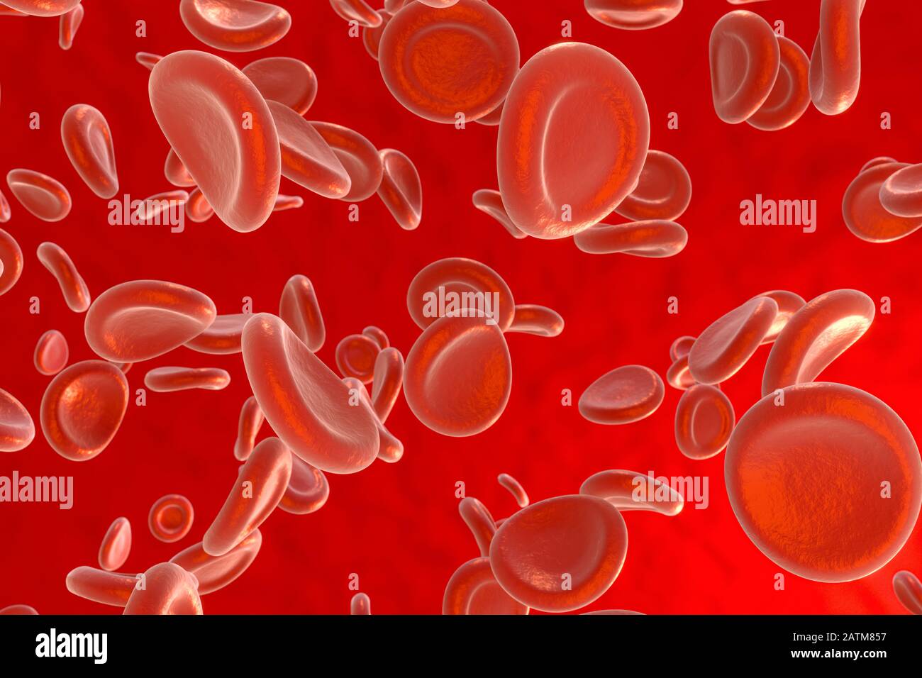 Blood and red blood cells,abstract conception,life and health,3d rendering. Computer digital drawing. Stock Photo