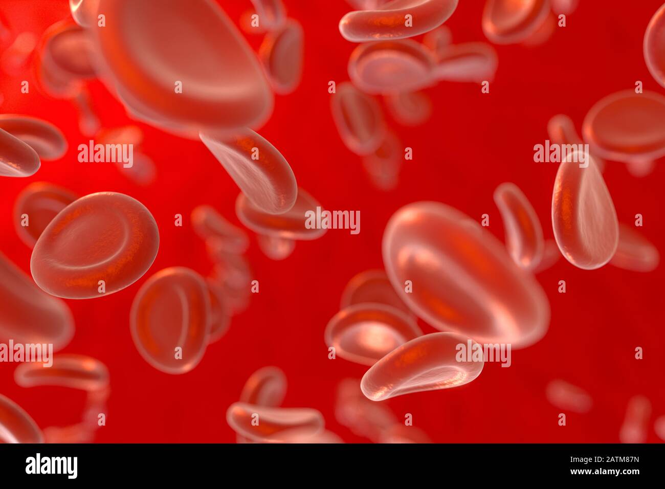 Blood and red blood cells,abstract conception,life and health,3d rendering. Computer digital drawing. Stock Photo