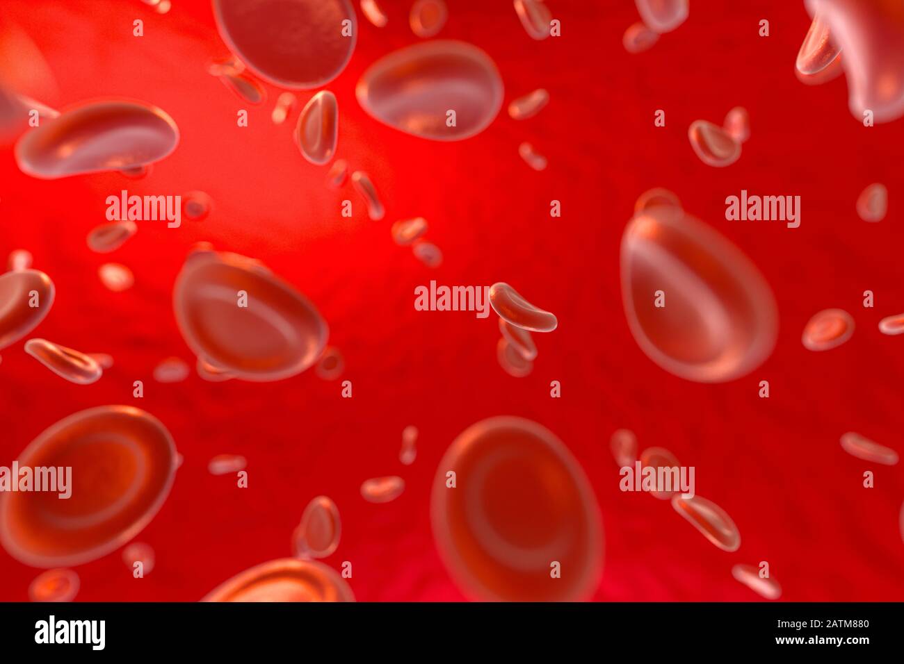 Blood and red blood cells,abstract conception,life and health,3d rendering. Computer digital drawing. Stock Photo