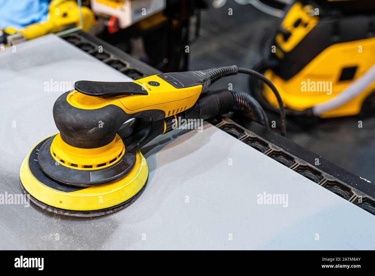 Vehicle body grinding and polishing tools image Stock Photo Alamy