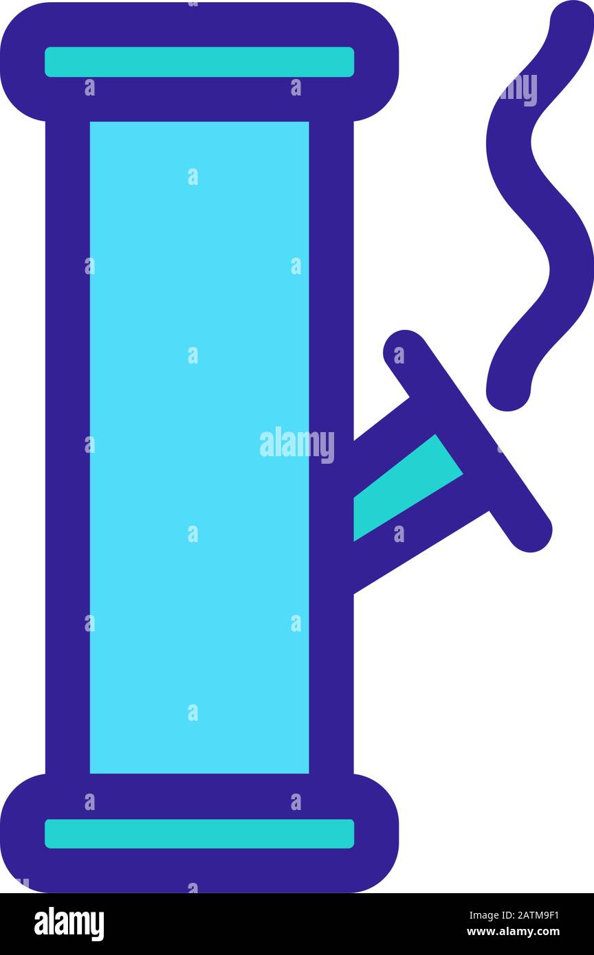 Smoking cannabis icon vector. Isolated contour symbol illustration Stock Vector