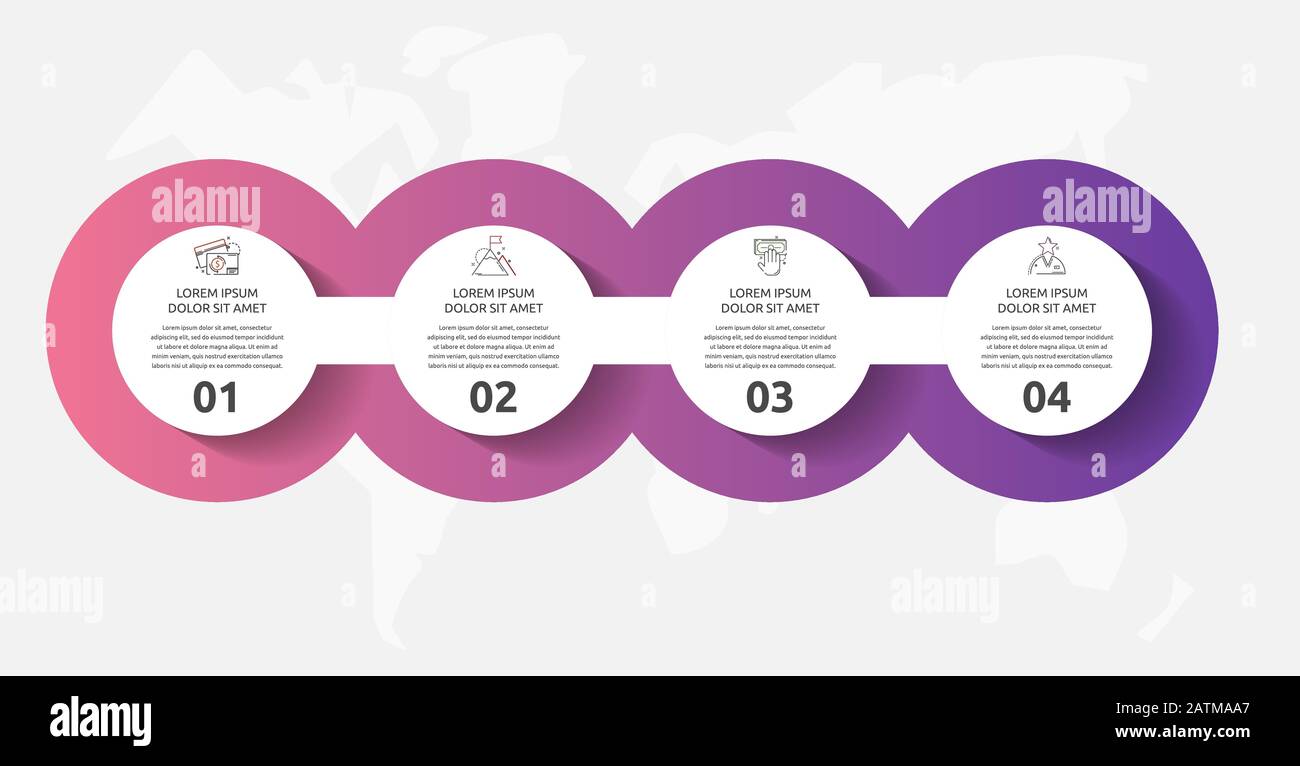 Vector template circle infographics. Business concept with 4 options ...