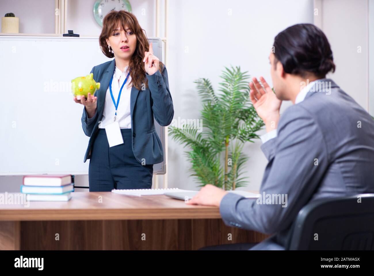 The man and woman in business meeting concept Stock Photo