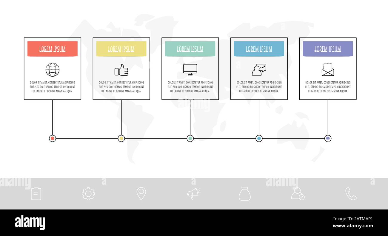 Modern vector infographic template with rectangles. Business banner ...