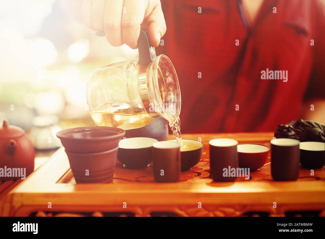 Tea set for tea ceremony. Tea ritual Stock Photo - Alamy