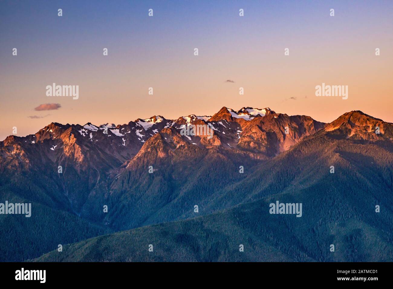 Mountain range view from hurricane hill in olympic national park hi-res