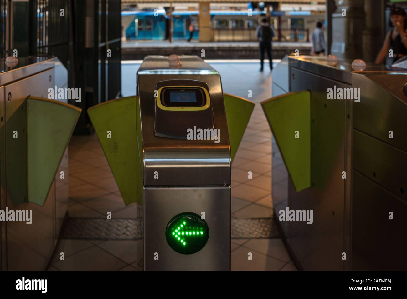 Melbourne, Australia December 7, 2016 Electronic Myki Tap On Tap Off