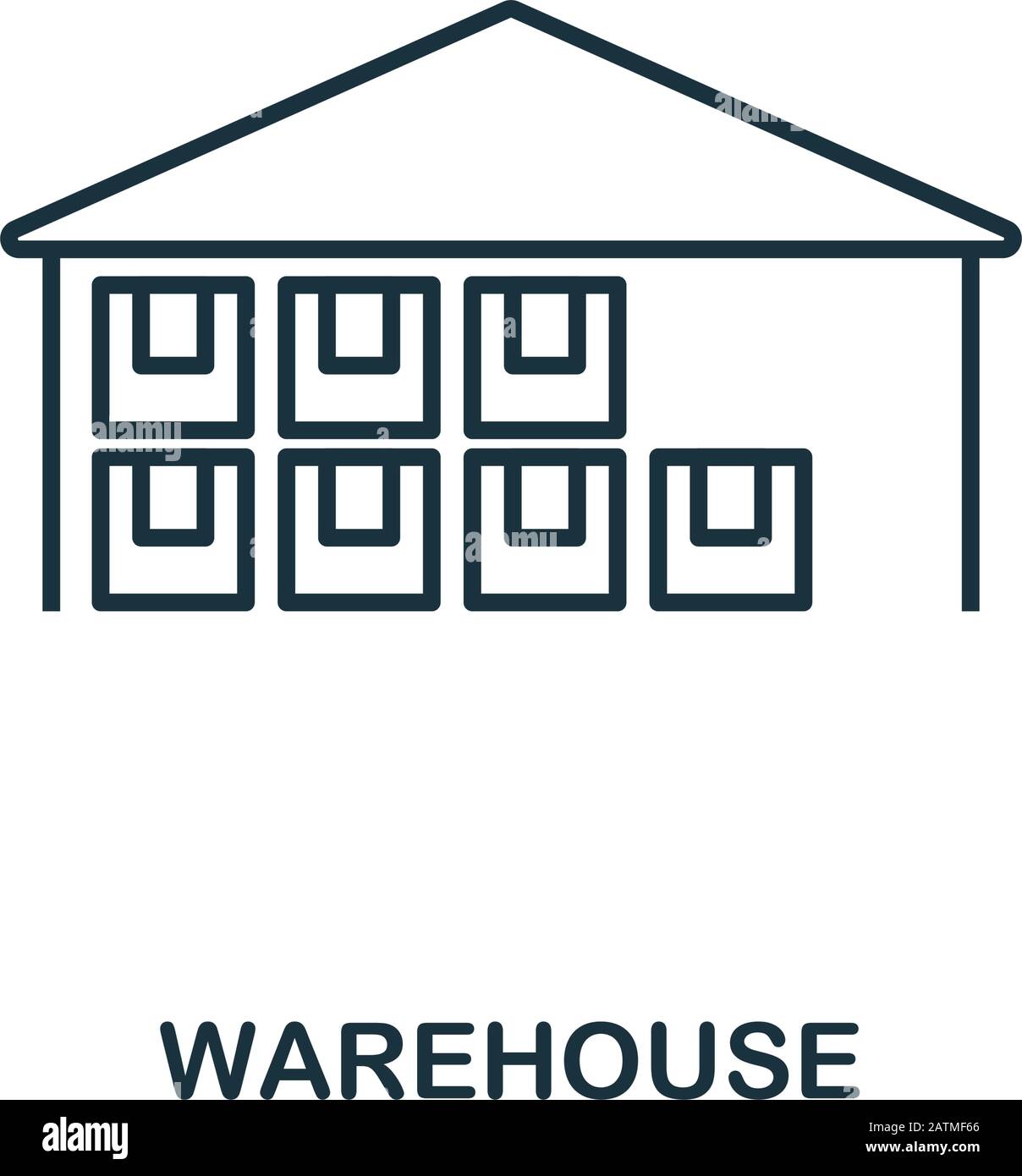 Warehouse Line Icon Thin Design Style From Logistics Delivery Icon Collection Simple Warehouse Icon For Infographics And Templates Stock Vector Image Art Alamy