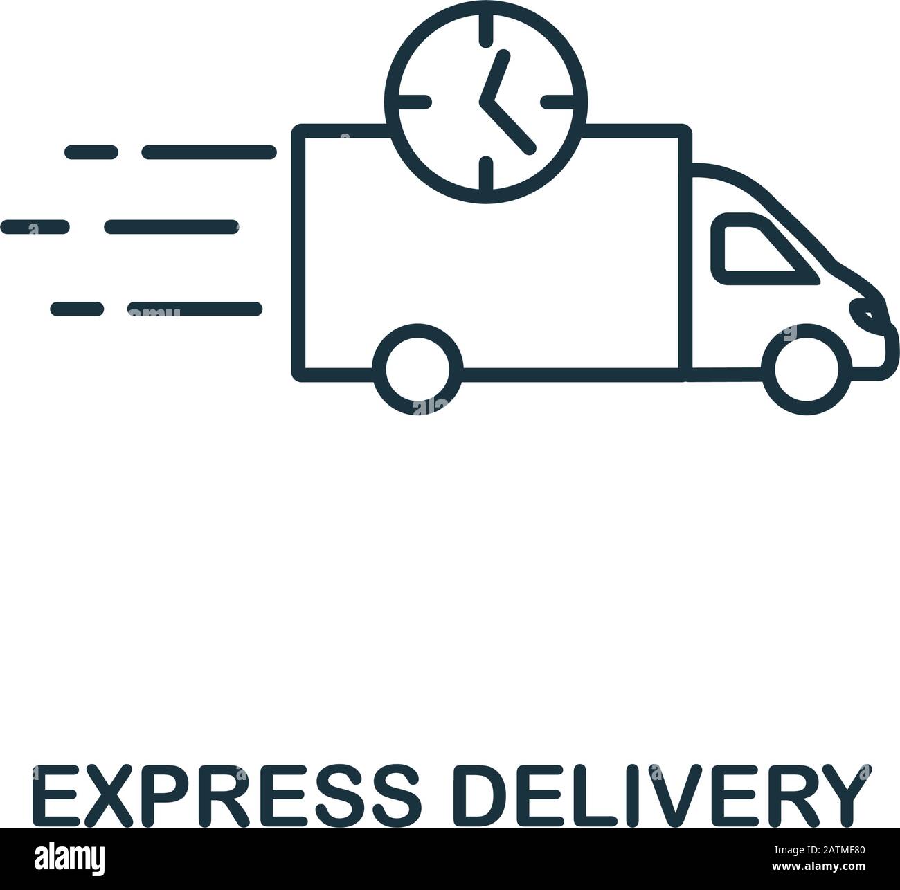 Express Delivery icon. Monochrome style design from logistics