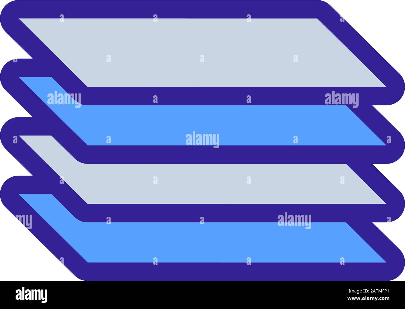 Sheets of metal icon vector. Isolated contour symbol illustration Stock ...