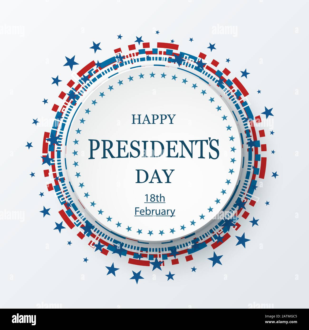 Happy President's day poster design with USA flag colors. Vector ...